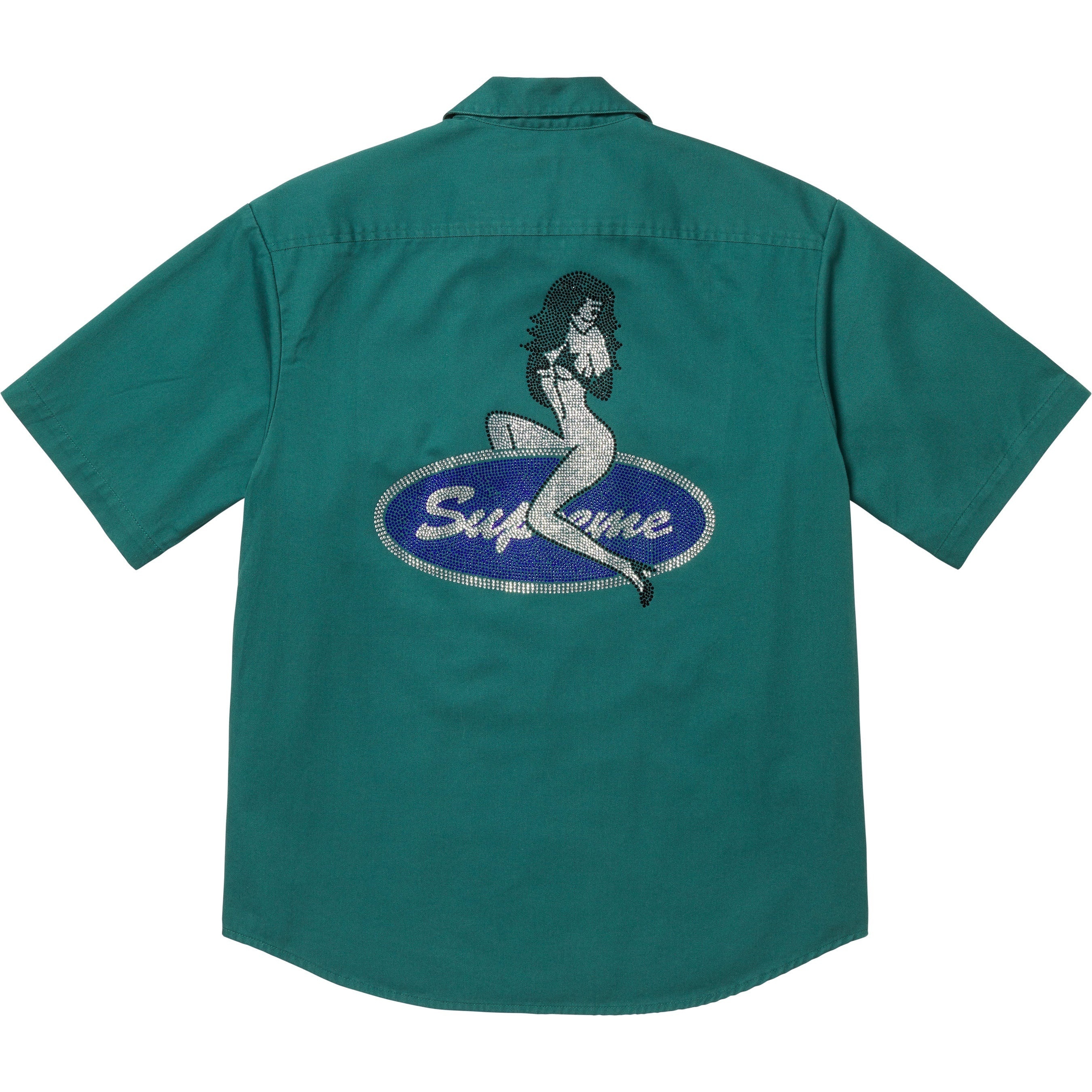 Rhinestone Pin Up S/S Work Shirt view 2